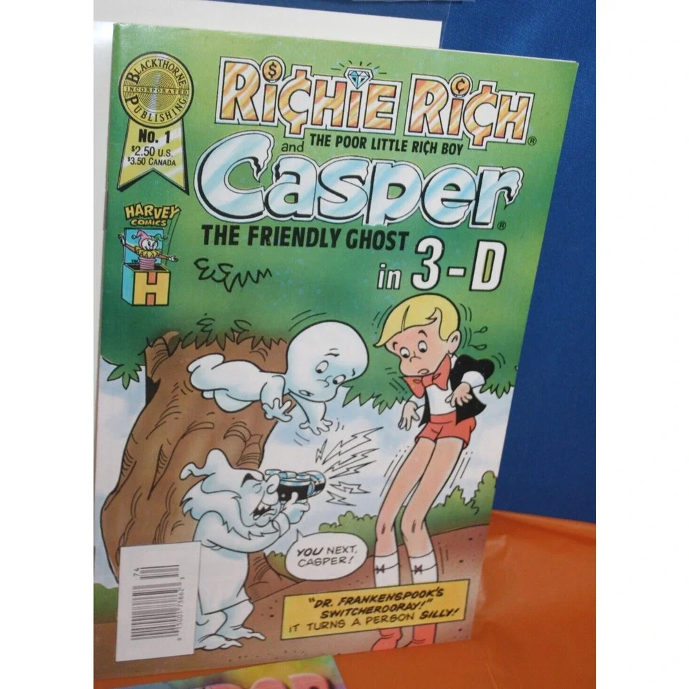 Richie Rich Poor Little Rich boy And Casper Friendly Ghost 3-D 1987 1 Comic Book